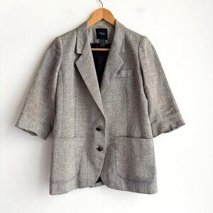 Smythe Grey Silver Cotton Blend 3/4 Sleeve Blender 6